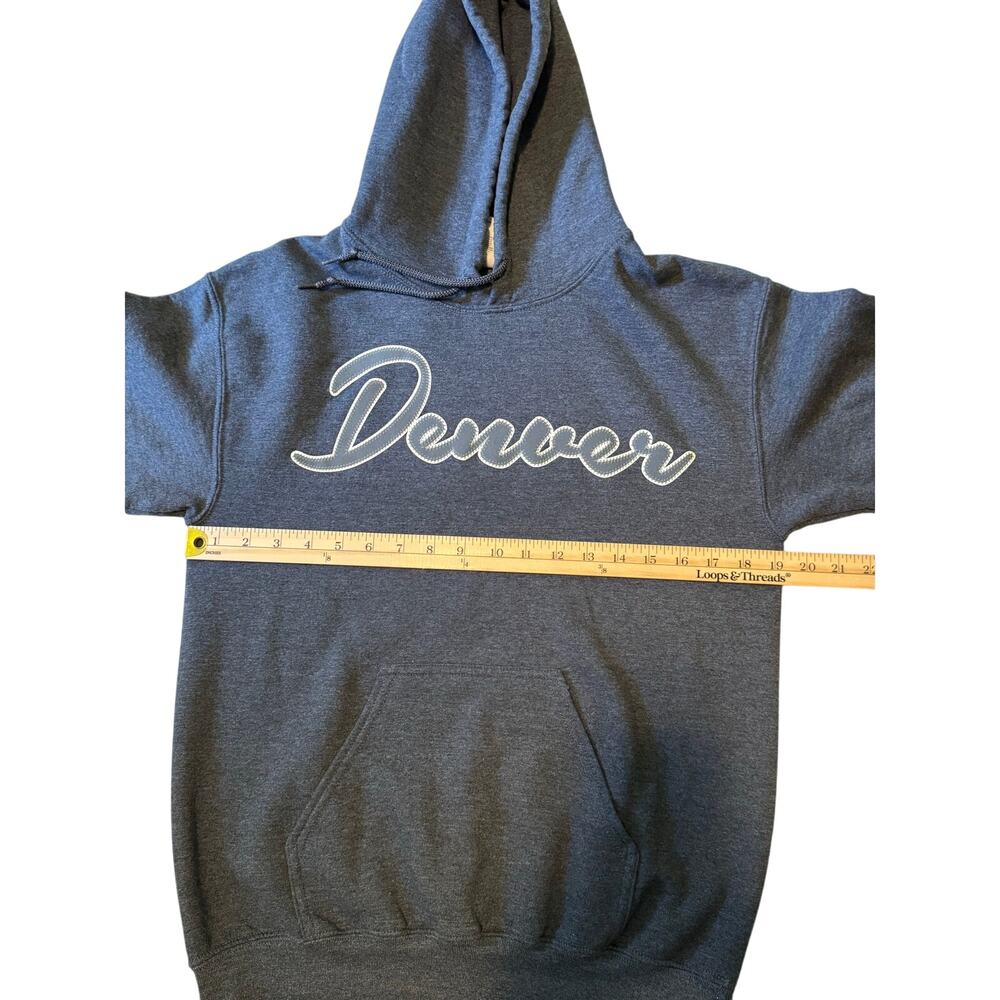 Denver Colorado State Flag University Hoodie Sweatshirt Gray Unisex Size S - Picture 6 of 8